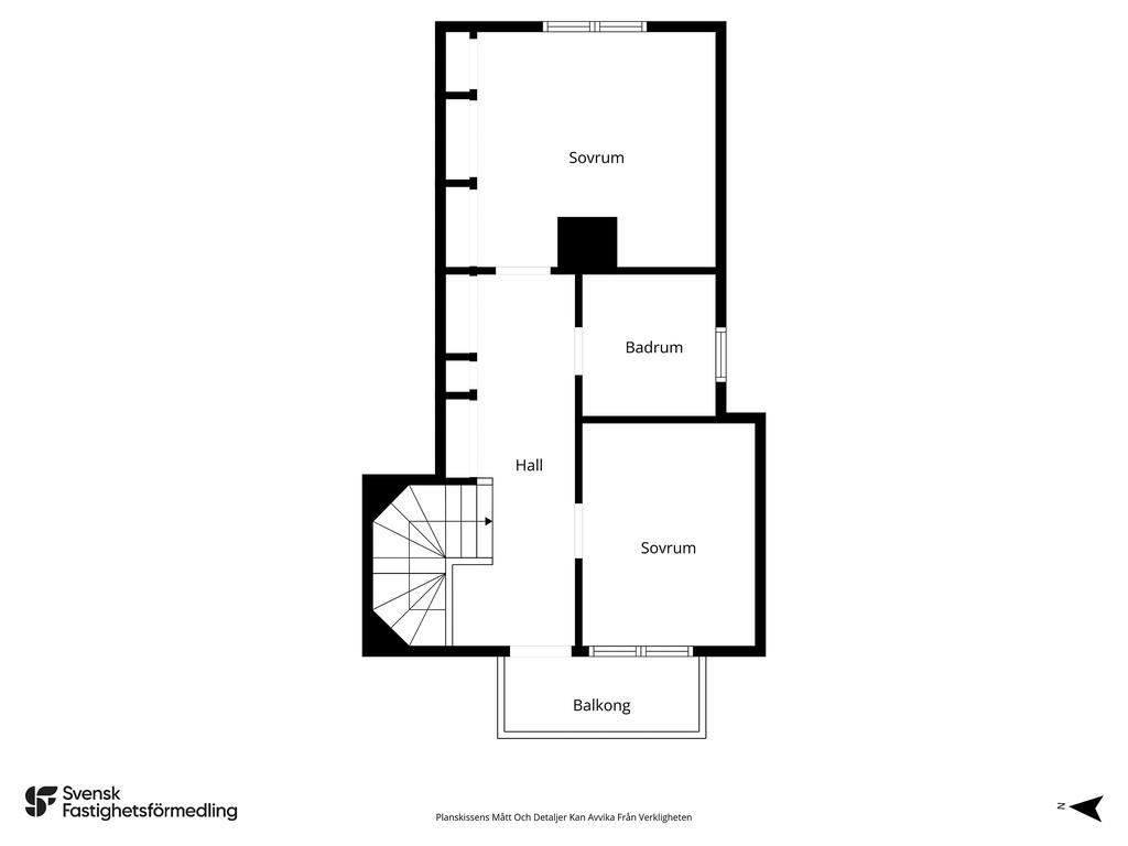 Planlösning övre våning