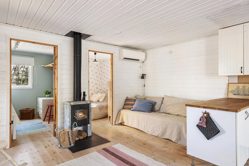 Soffhörna och kamin