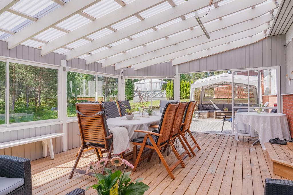Inglasade verandan