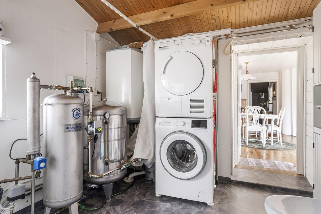 Plats för tvättmaskin i badrum