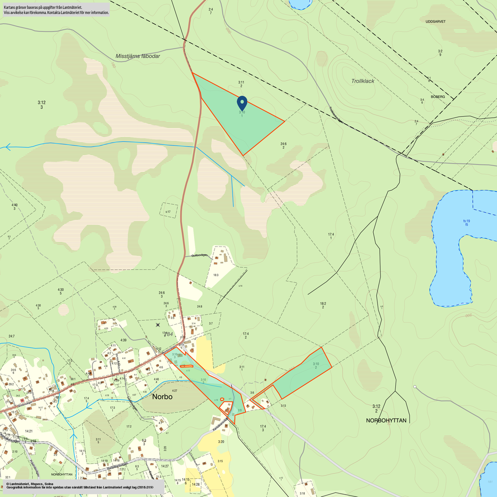Fastighetskarta SÄTER NORBOHYTTAN 3:10
