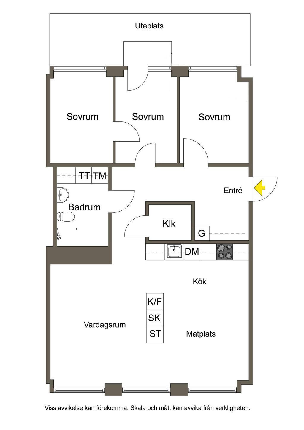 Alternativ planlösning, möjlig 4:a