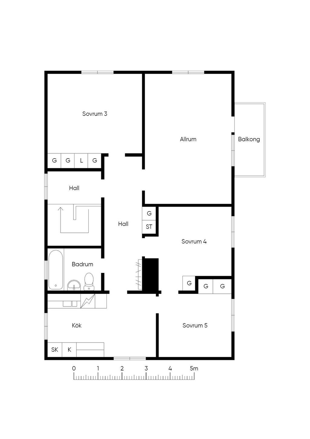 Planlösning övre plan