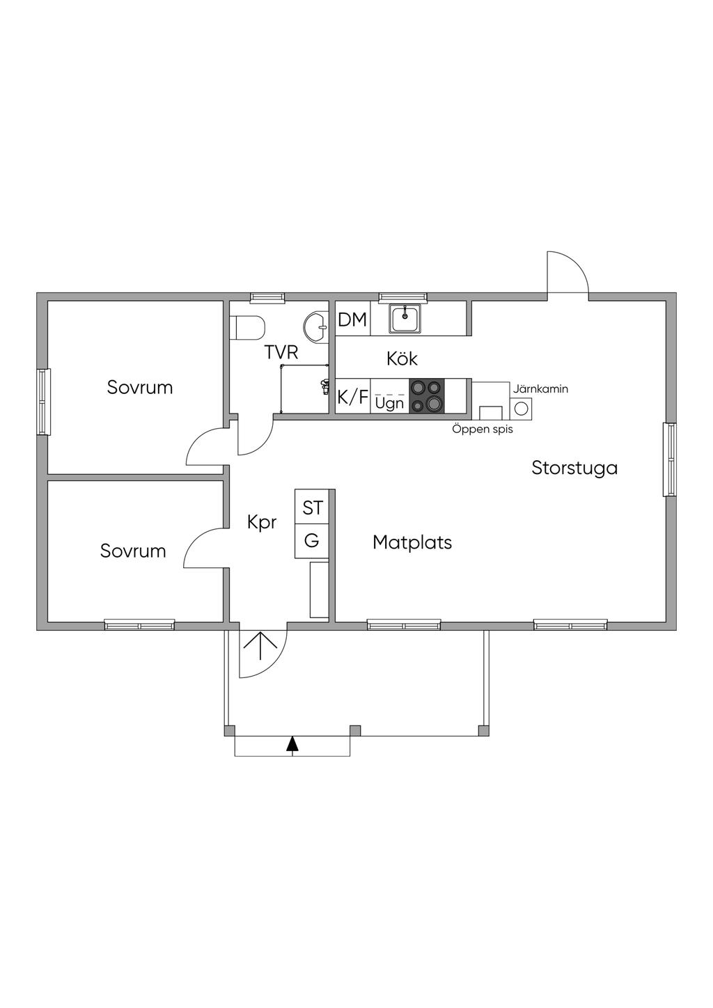 Planlösning boningshus
