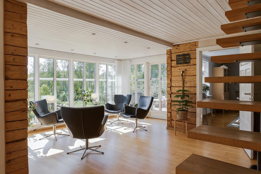 Tillbyggd del kök/allrum/terrass