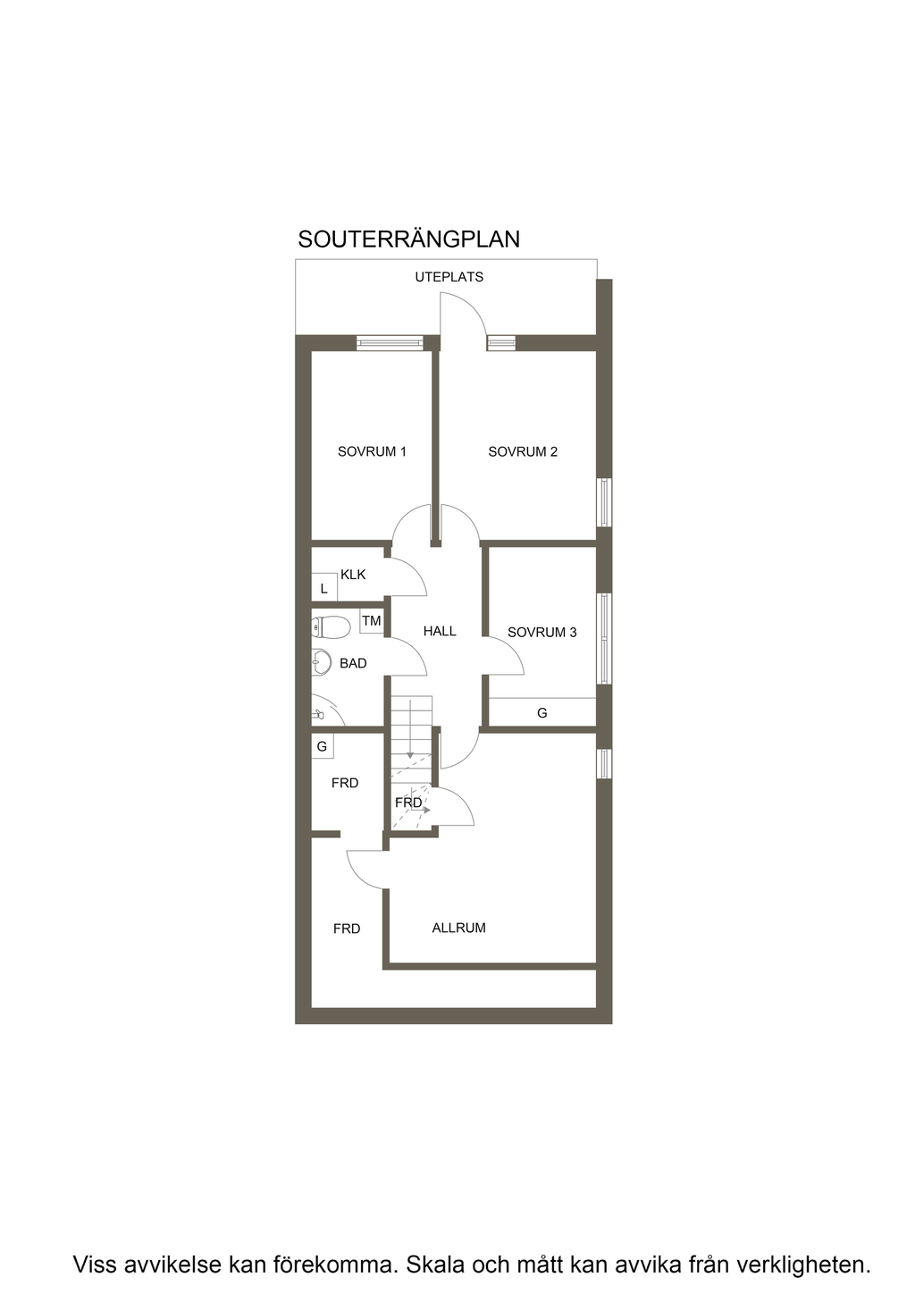 Planlösning Souterrängplan