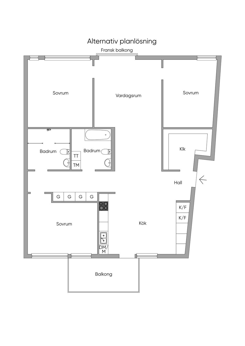 Alternativ planlösning