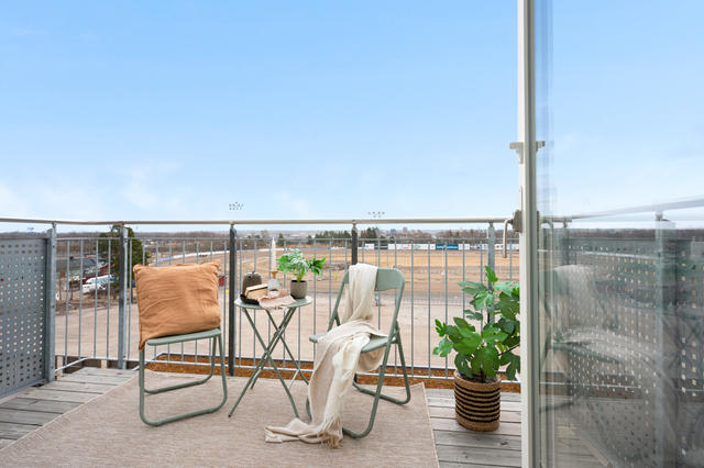 Bostadens trevliga balkong