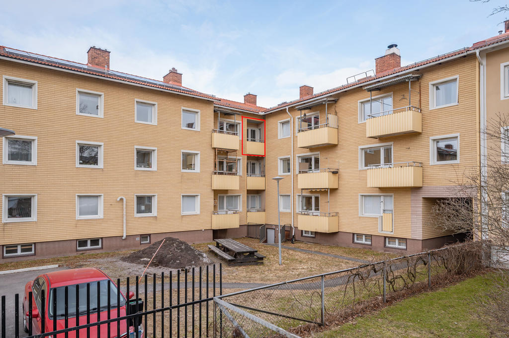 Skyddad balkong i söderläge
