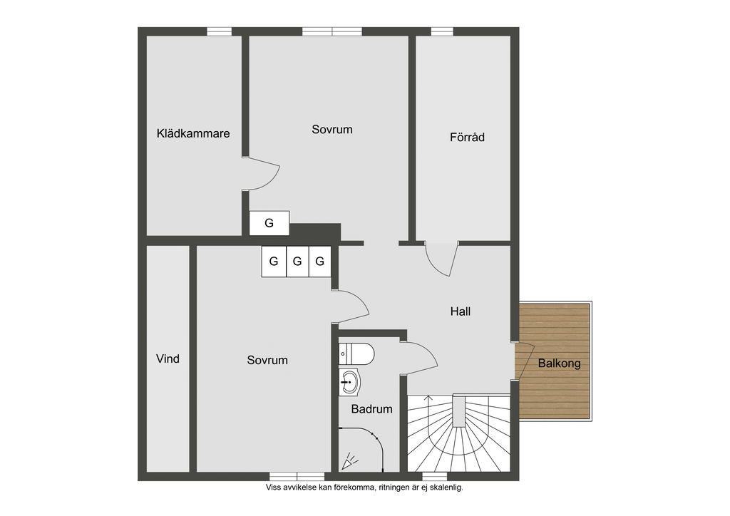 Planlösning övre plan