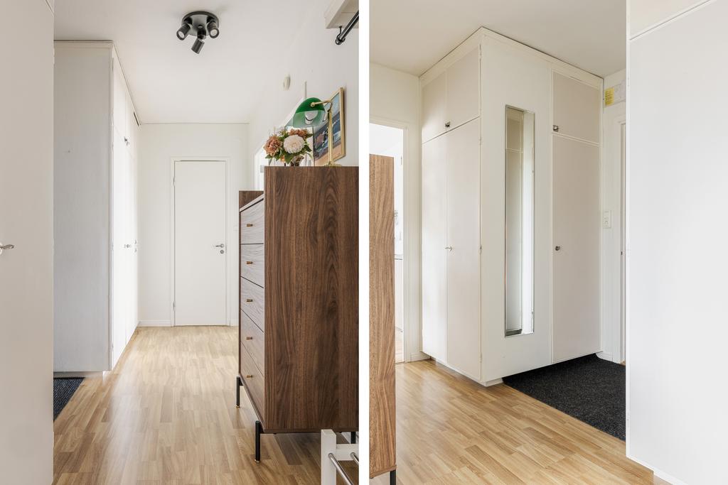 Hall med inbyggd förvaring