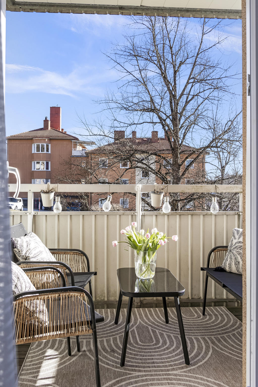 Balkong i soligt läge