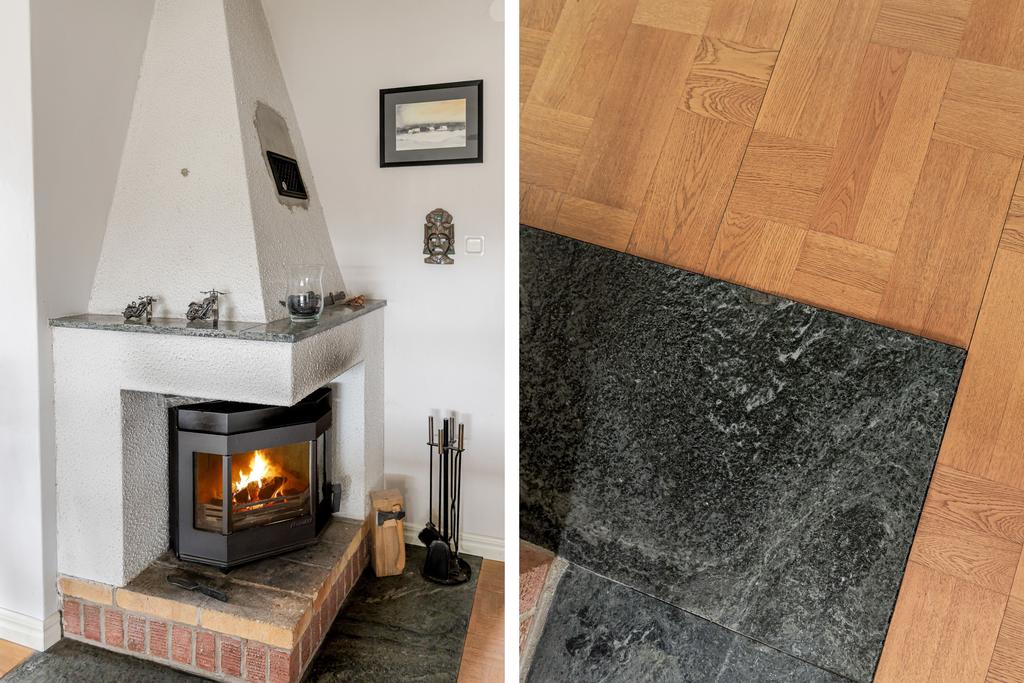 Öppen spis med kassett 