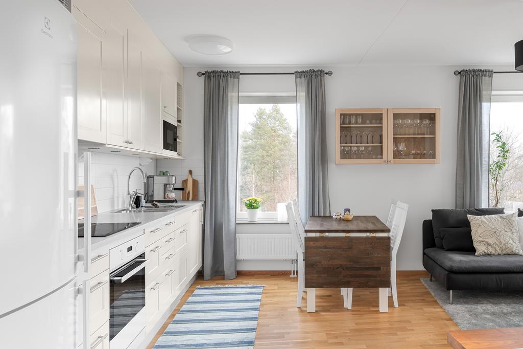 Plats för matbord i anslutning till köket