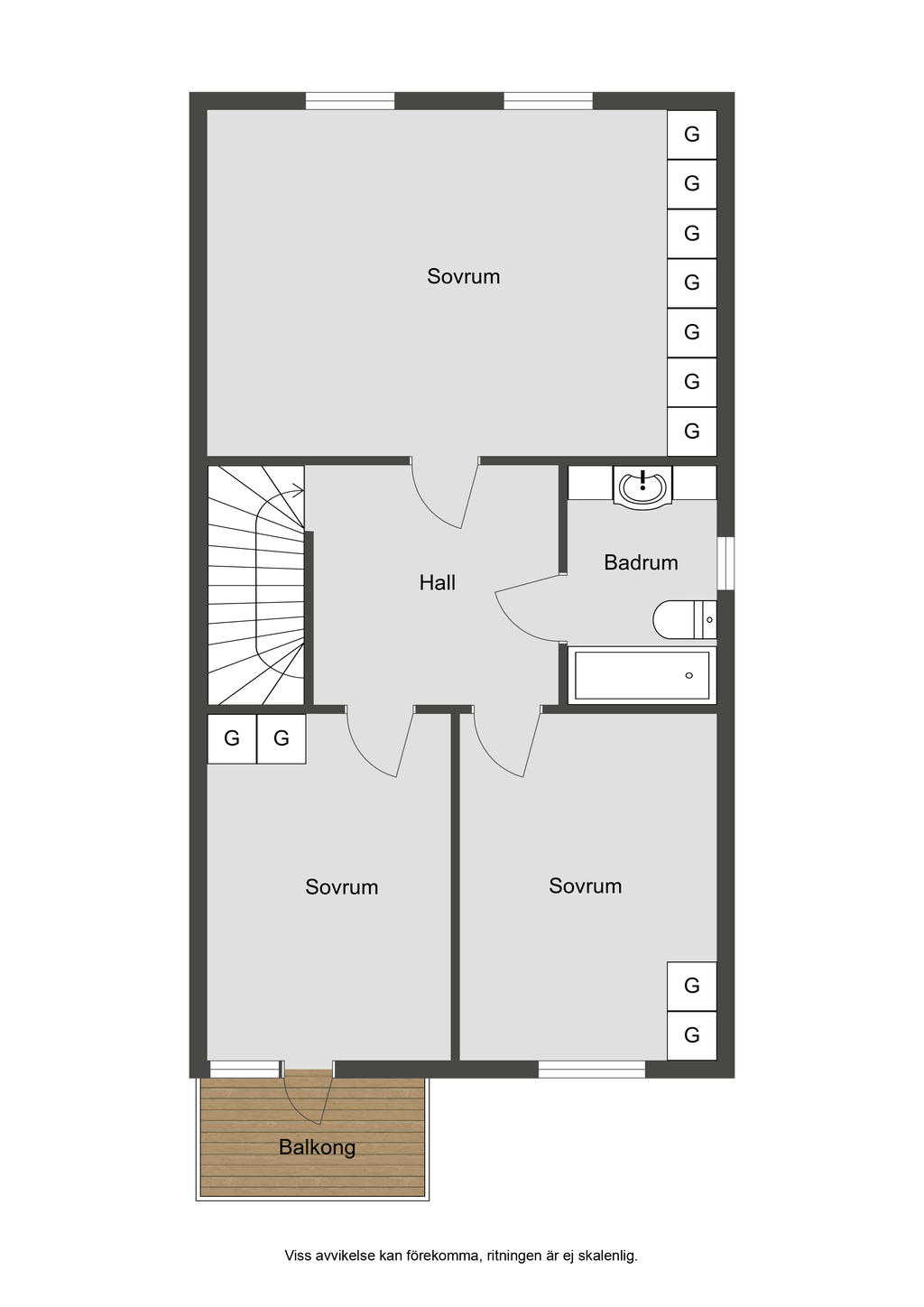 Planlösning övre plan