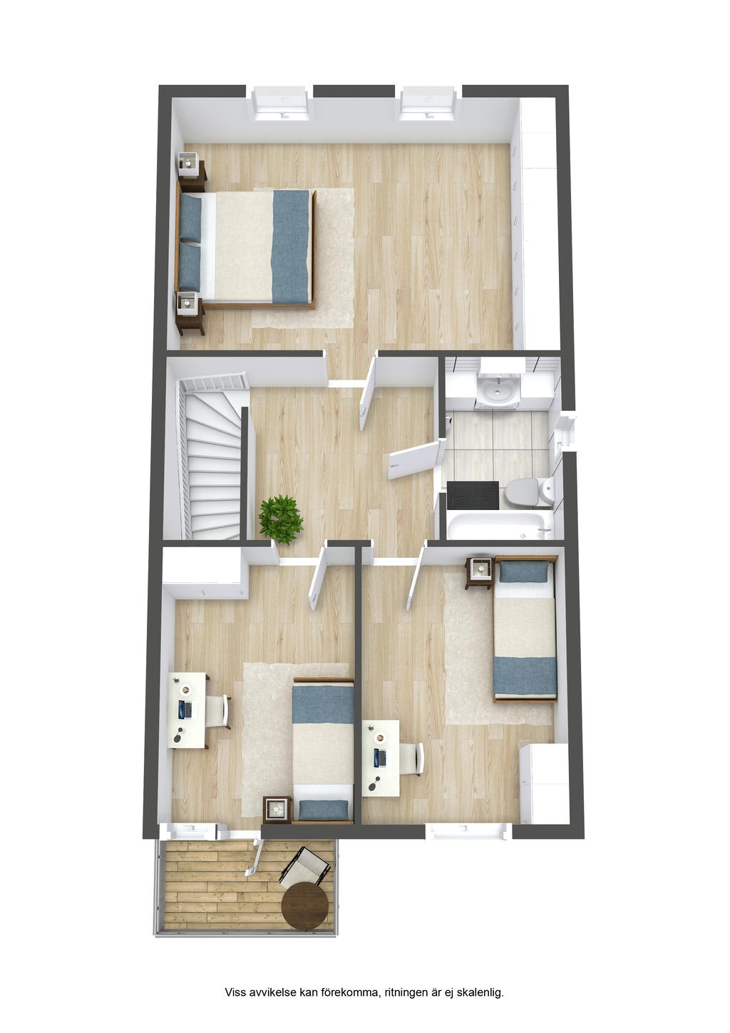 Planlösning övre plan