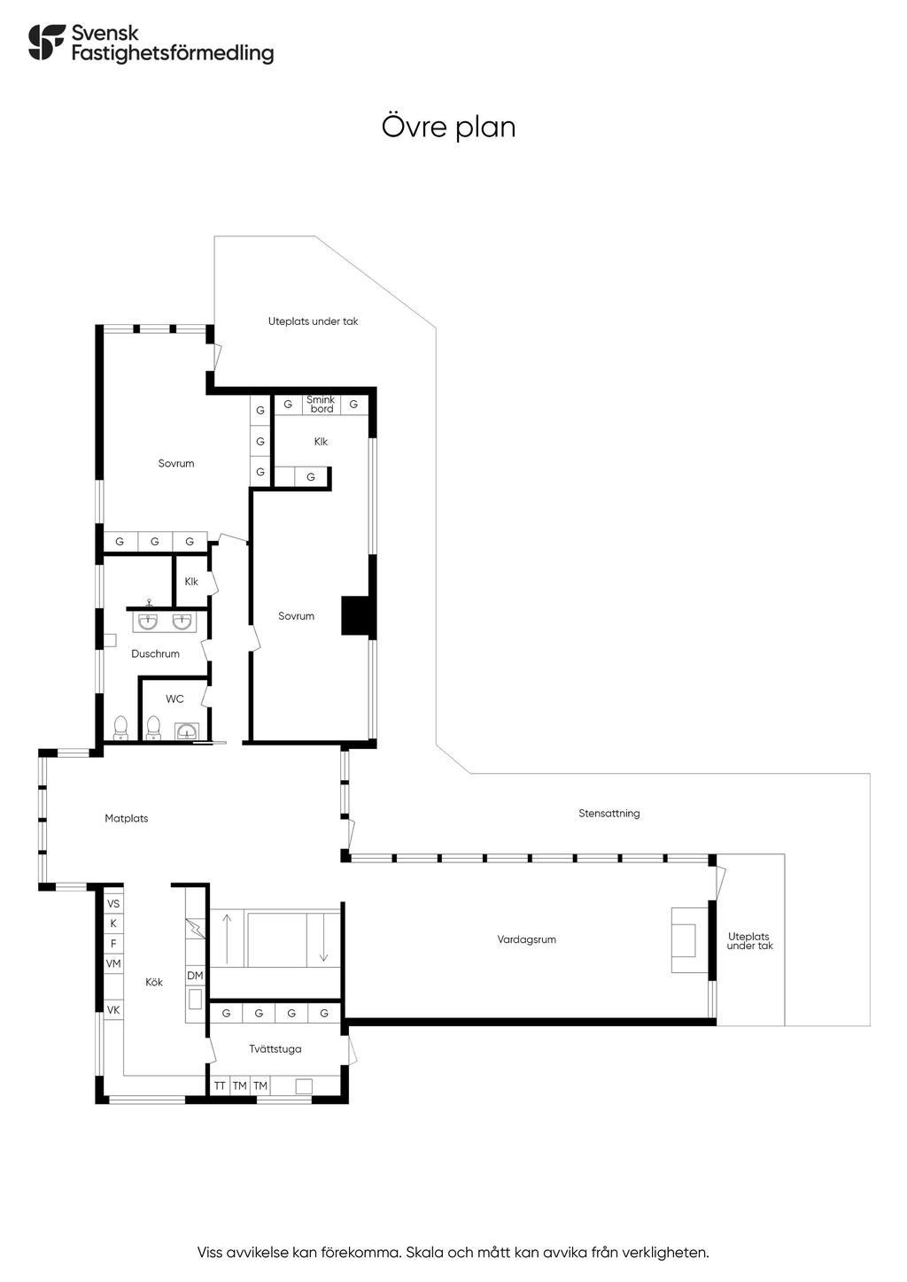 Planlösning övre plan