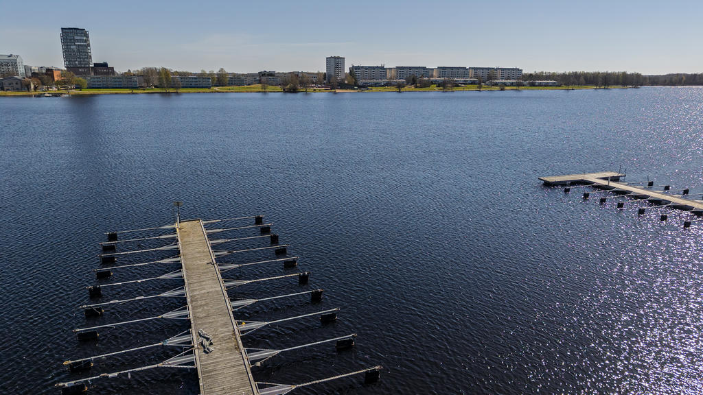 Båtplatserna nere vid bryggorna