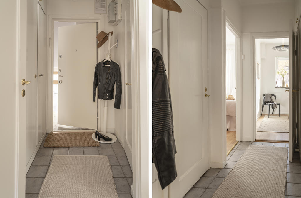 Hall med gott om förvaring