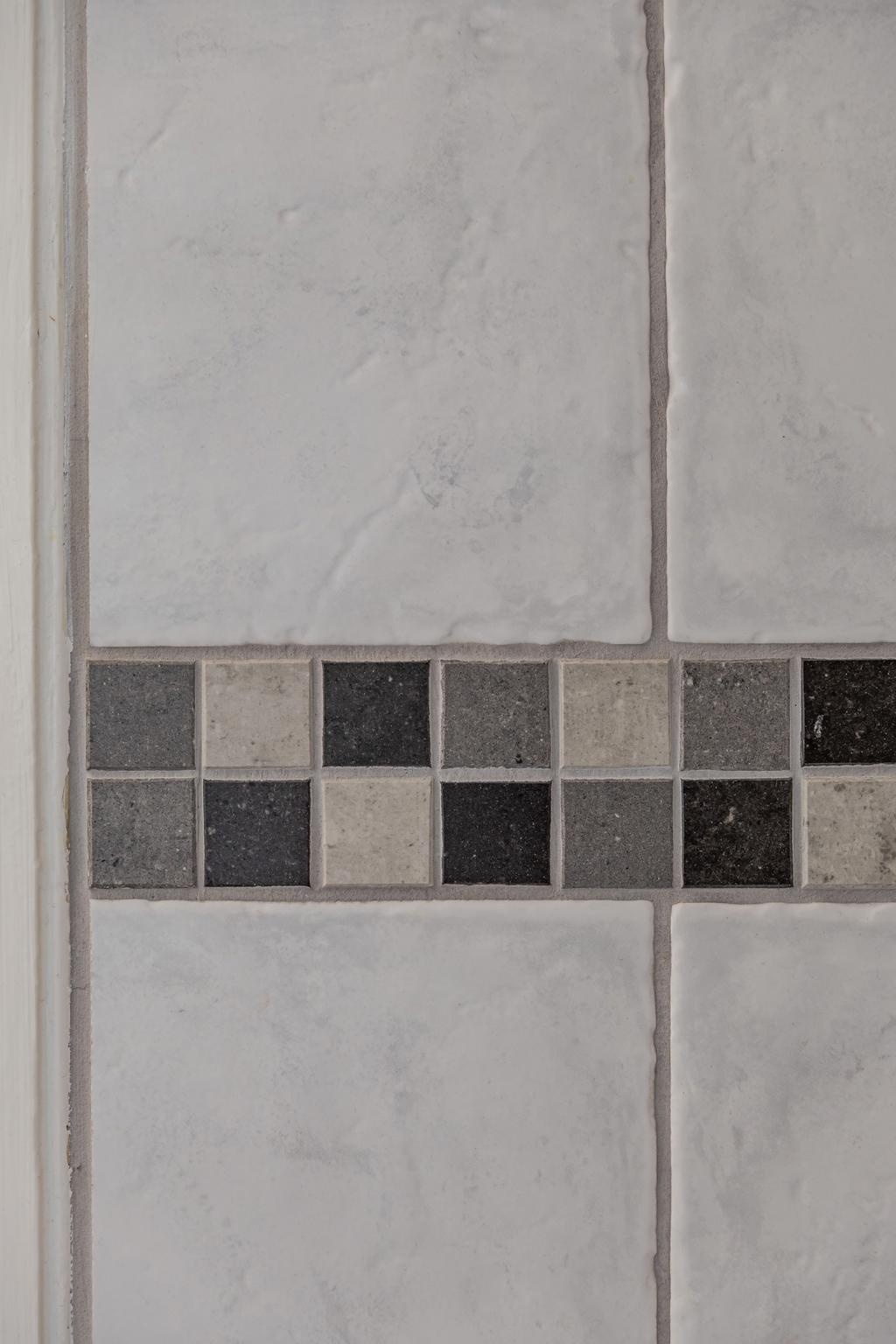 Kaklad vägg i köket.