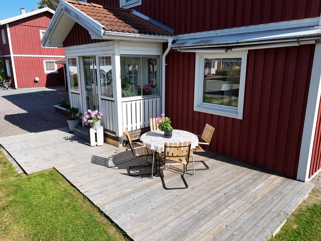 Nybyggt soldäck på framsidan. 