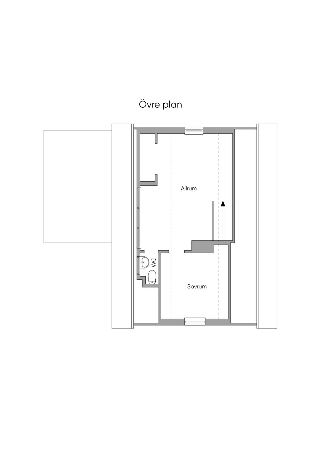 Röda huset Övre plan