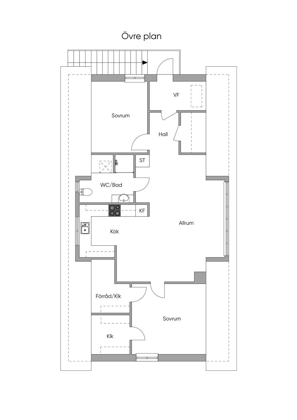Vita huset Övre plan