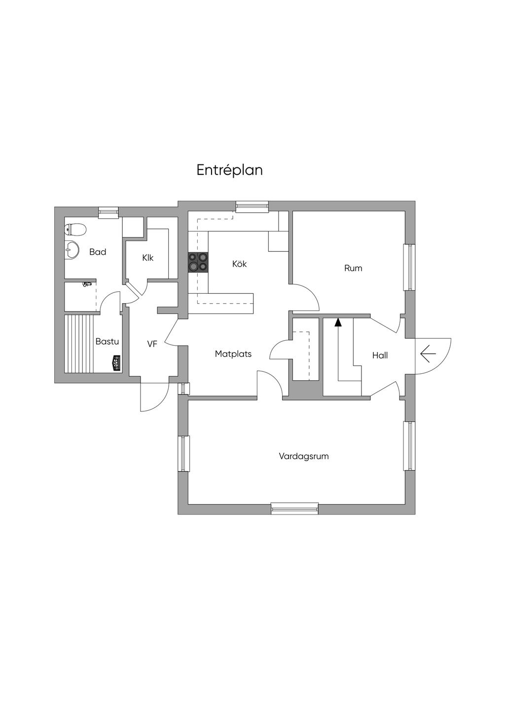 Röda huset Entréplan