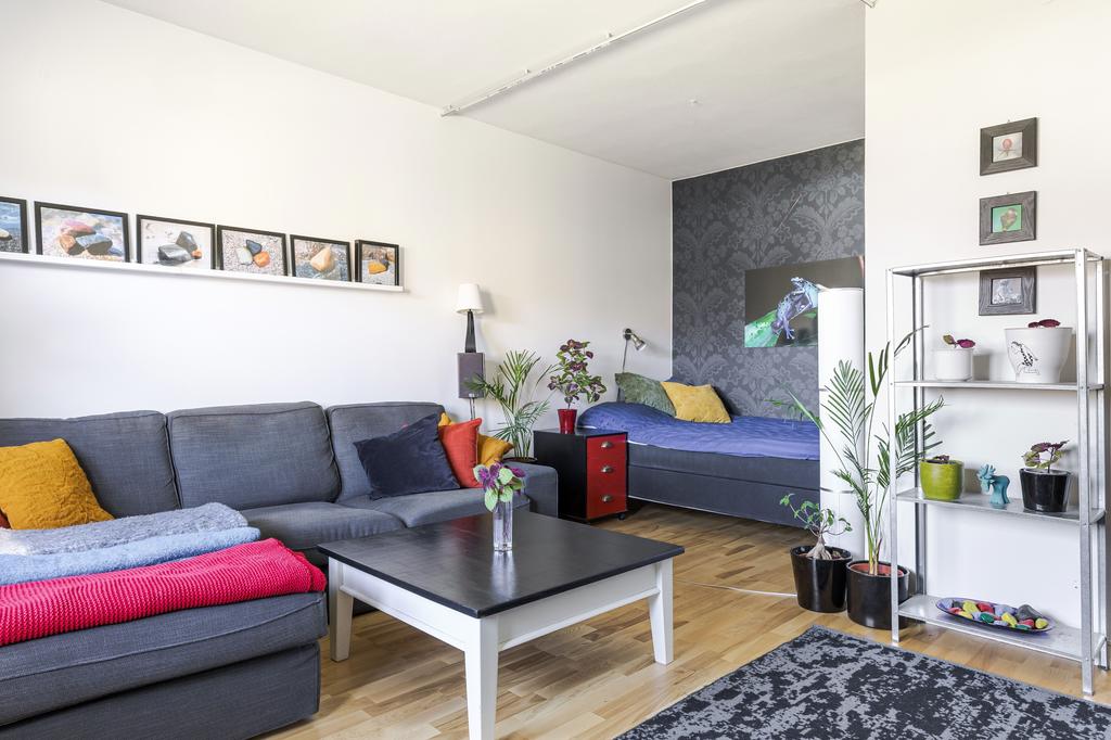 Vardagsrum med sovdel