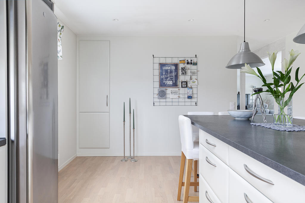 Härlig volym och fina siktlinjer genom boendeplanet