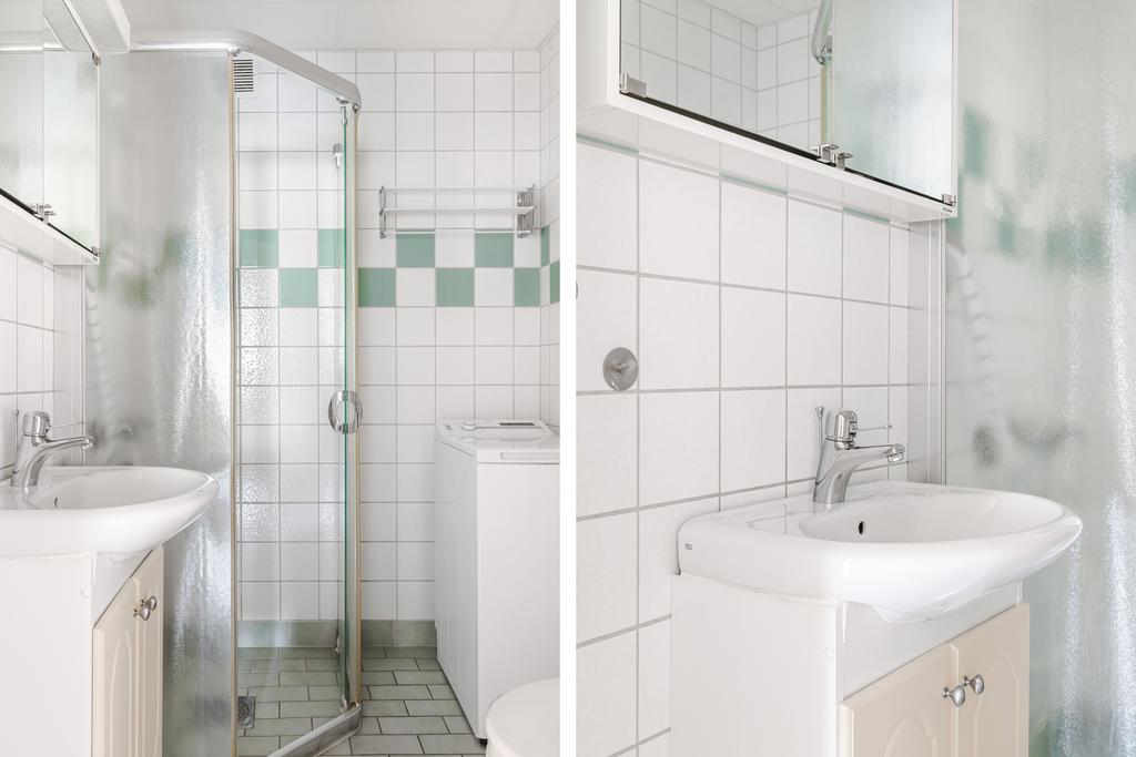 Duschrum med möjlighet till tvätthantering