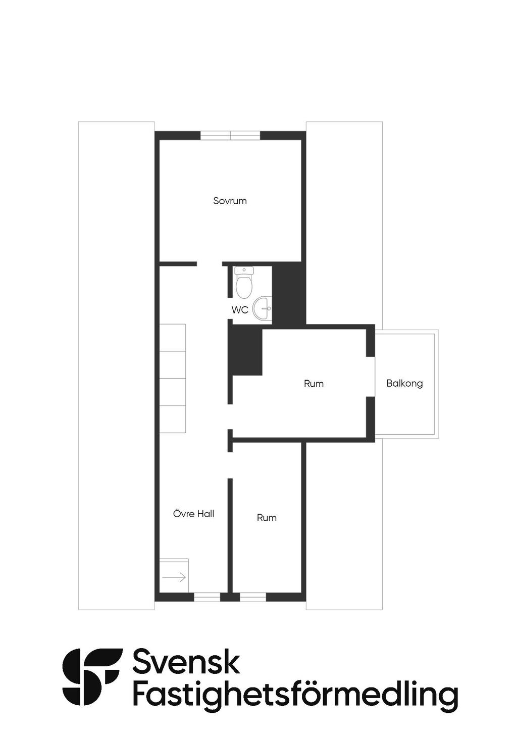 Planritning ovanvåning