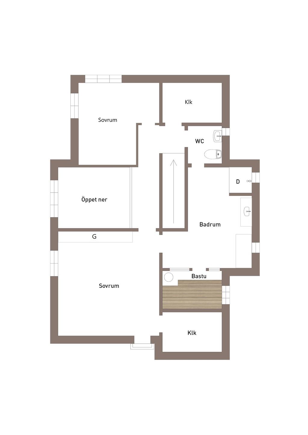 Alt planlösning övre plan