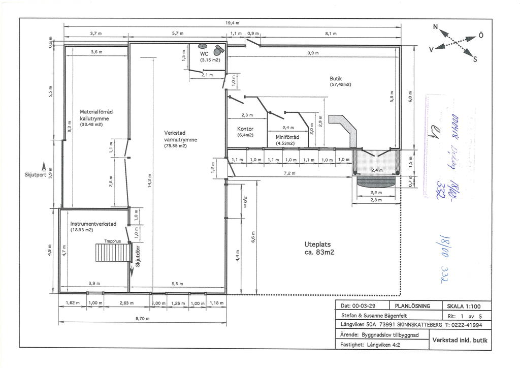 Planritning verkstad