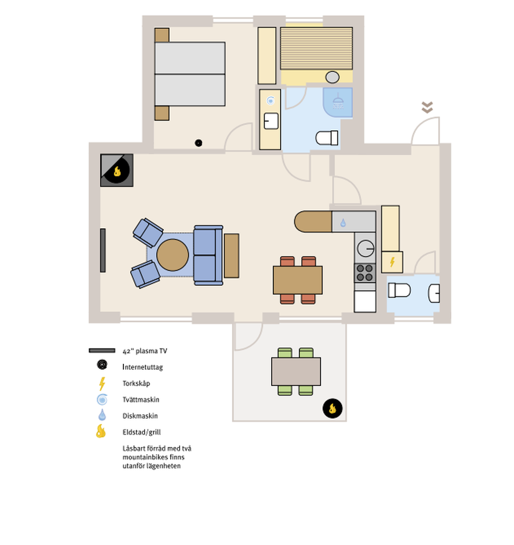 Planlösningen kan vara spegelvänd