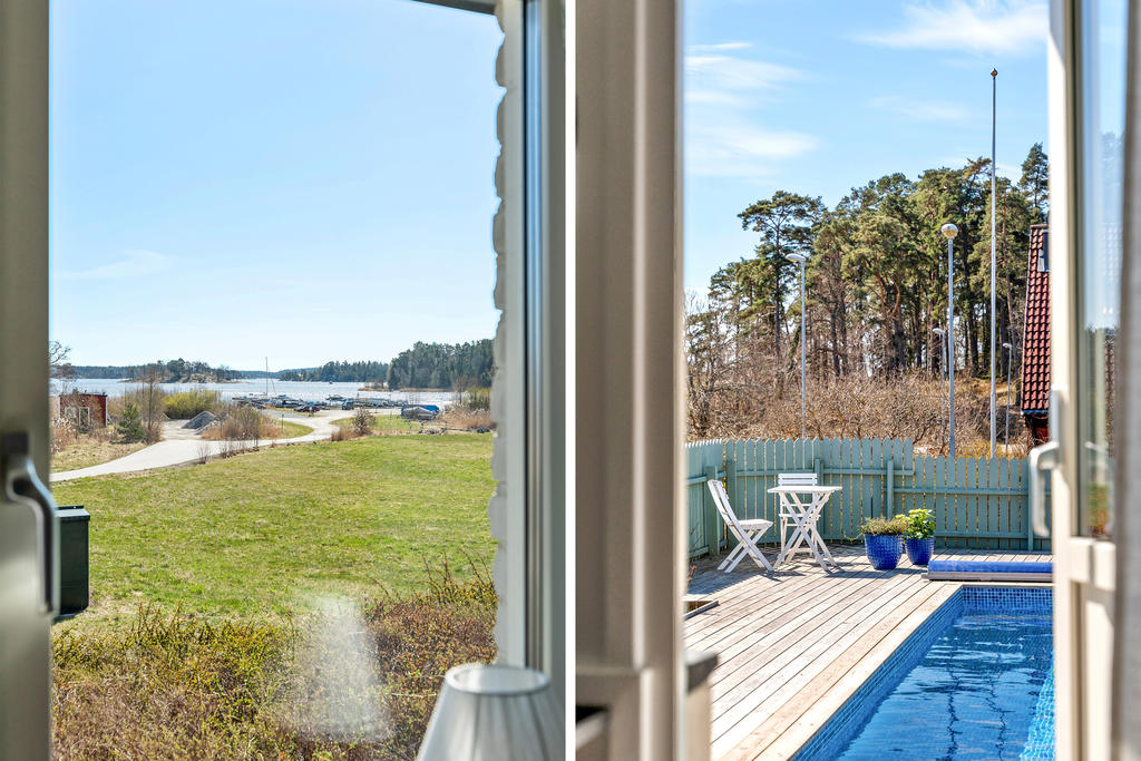 Utsikt från sovrum 1 och 2.