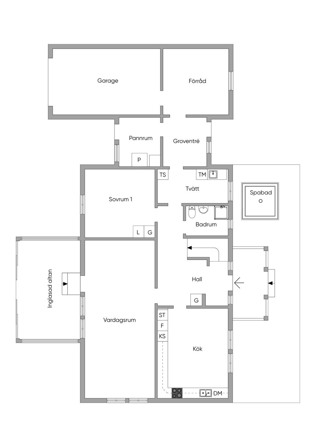 Planlösning entréplan