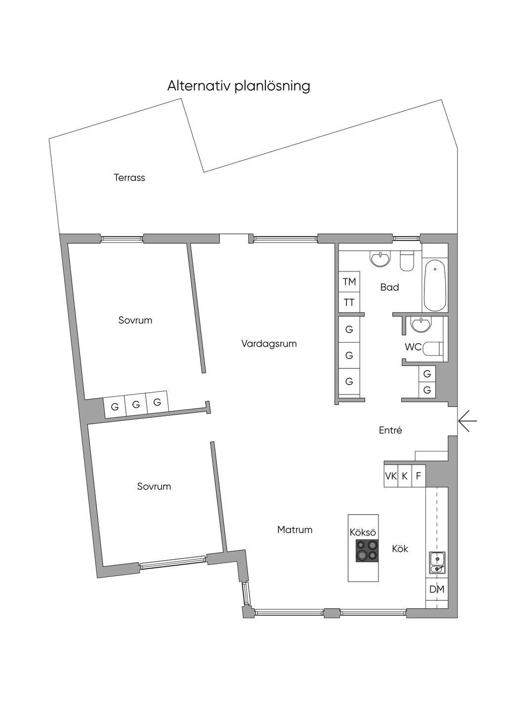 Alternativ planlösning