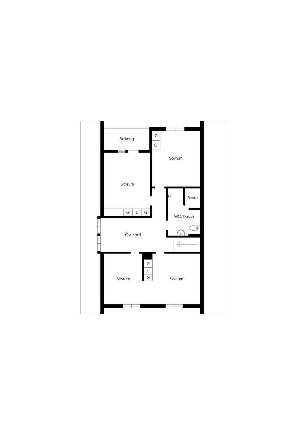 Planslösning övre plan