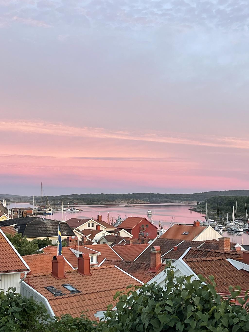 Solnedgång Grebbestad hamninlopp