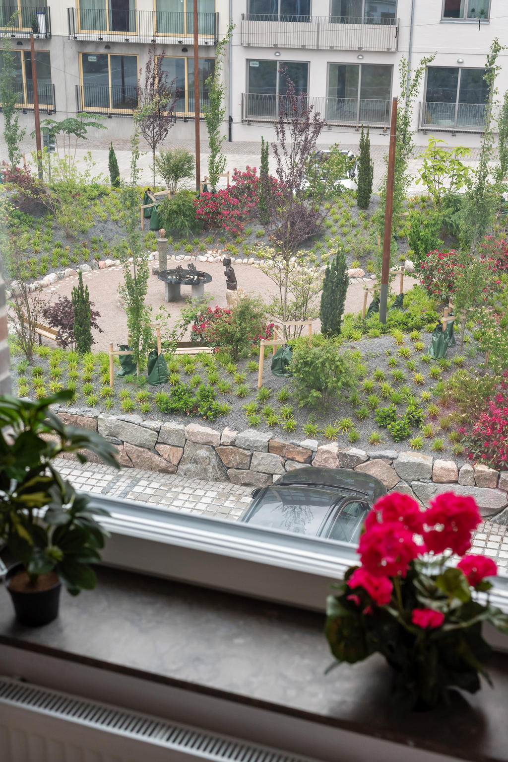 Utsikt ner mot lilla parken