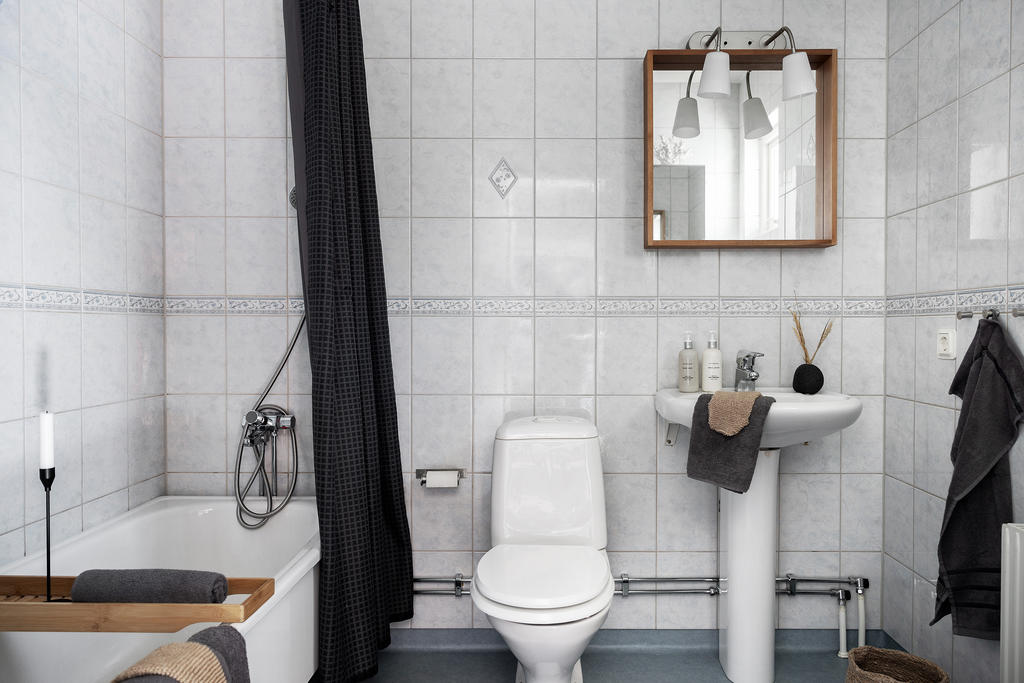 Bostadens första badrum på entréplan 