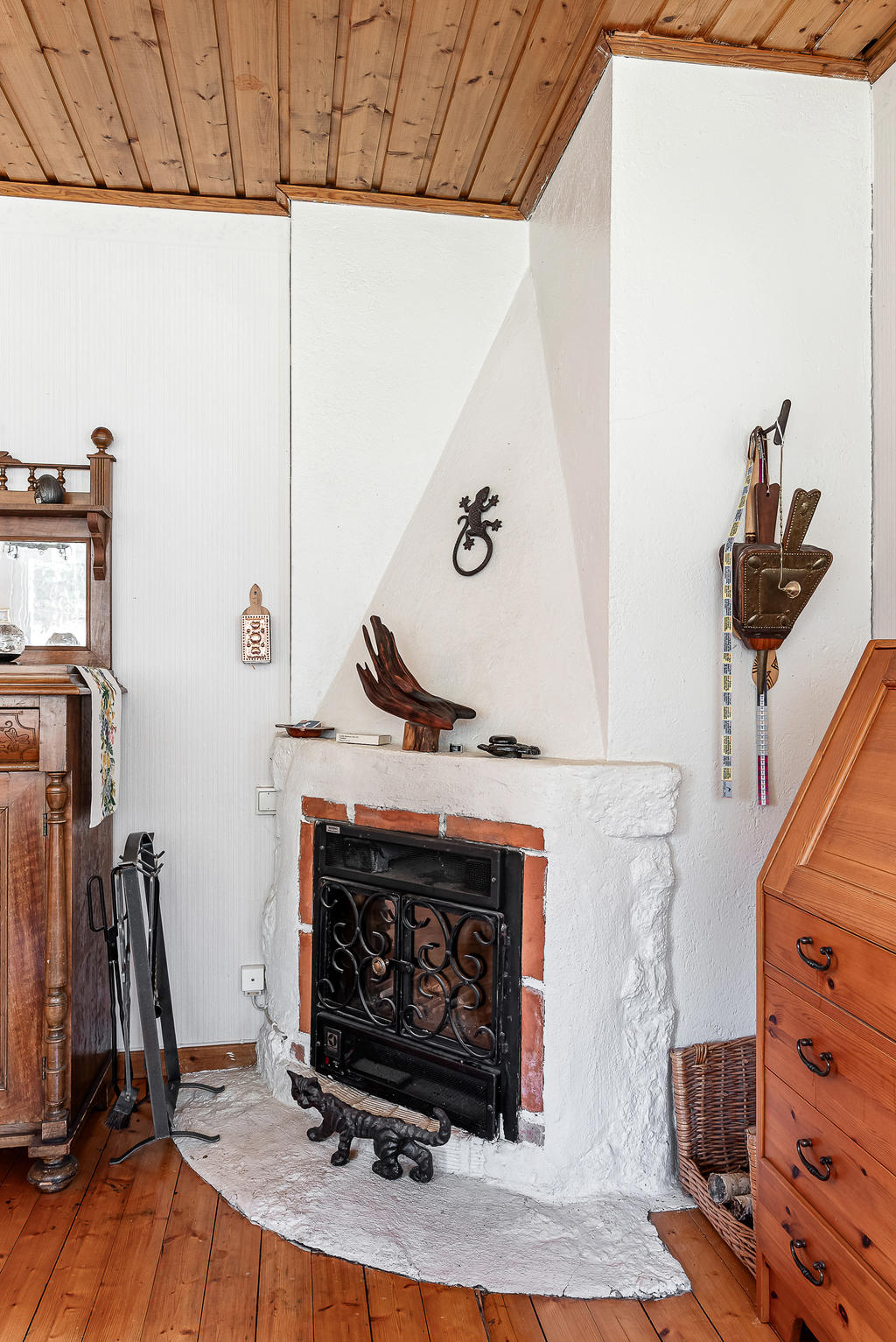 Öppen spis med kassett