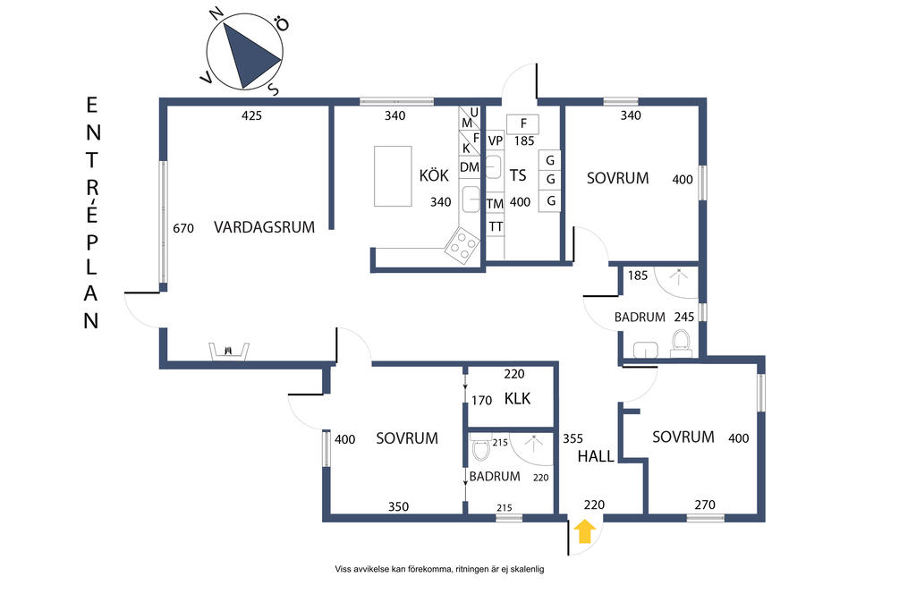 Planlösning, entréplan