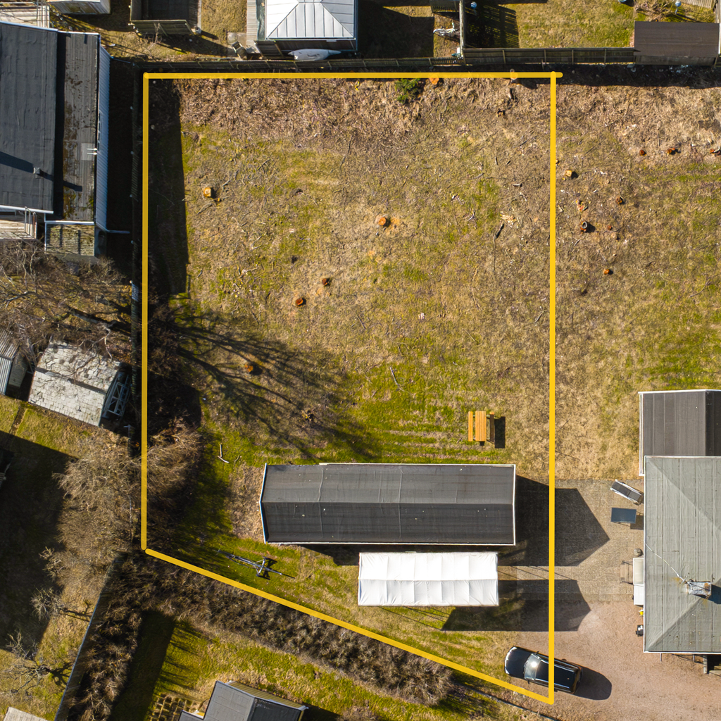 Tänkt ungefärlig tomtgräns