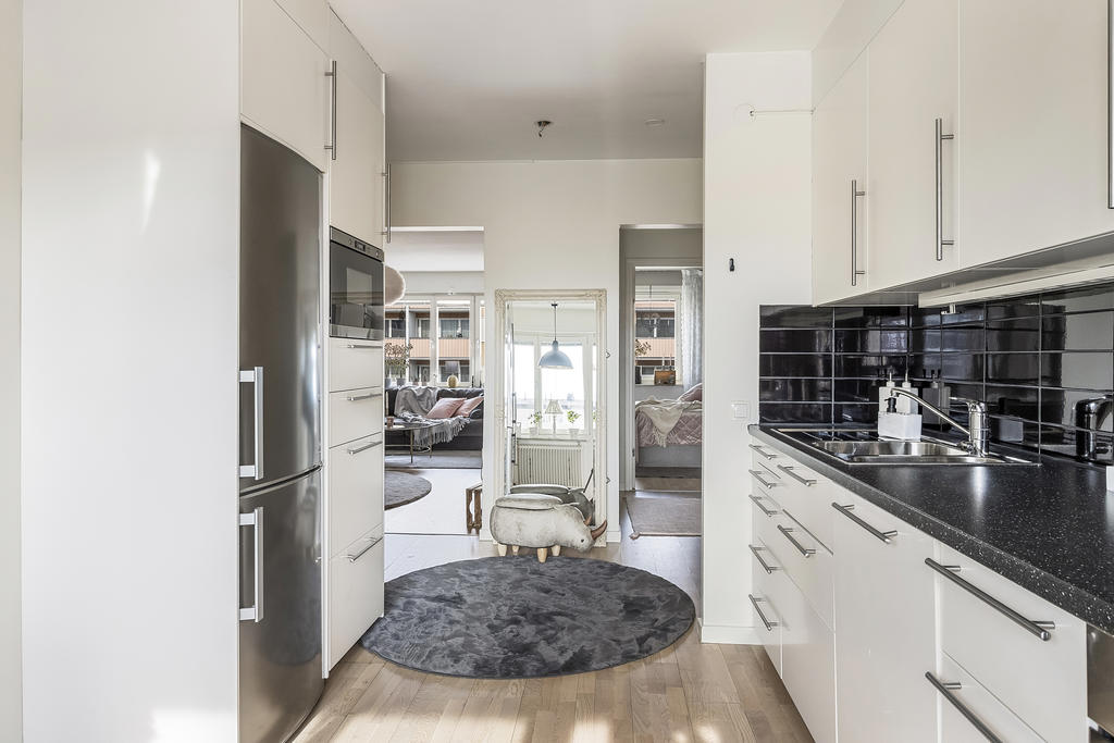 Öppet mellan hall och kök