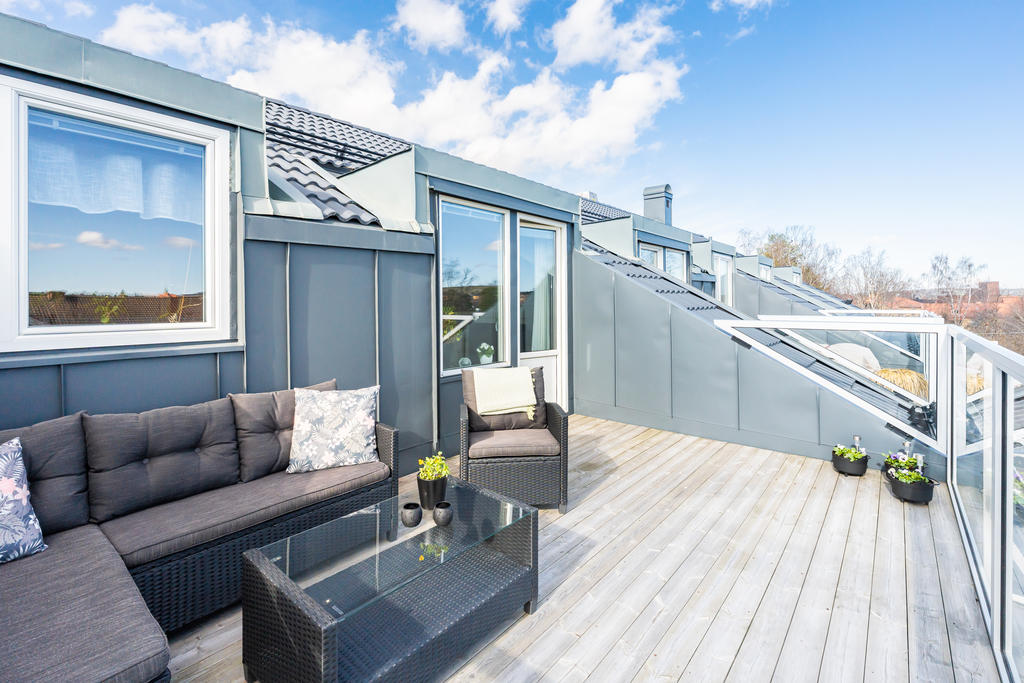 Gott om plats på terassen 