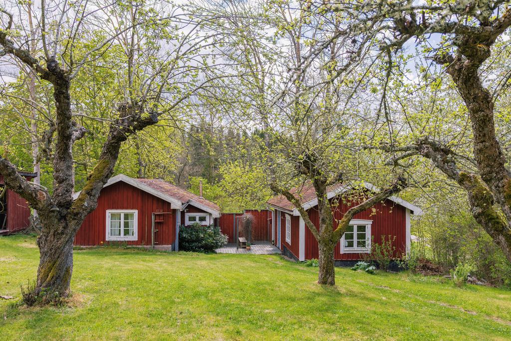 Sovstuga 2 med badrum och länga med gästrum och bastu