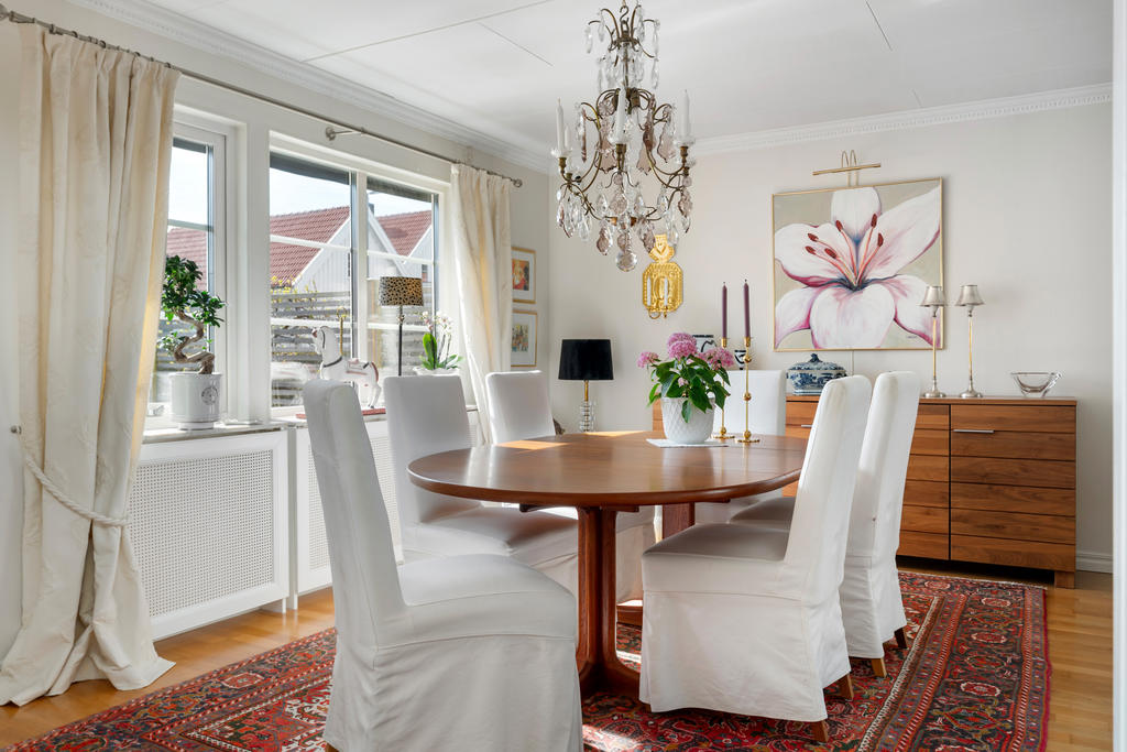 Matplats i vardagsrum 