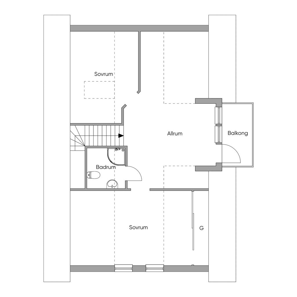 Planlösning övre plan